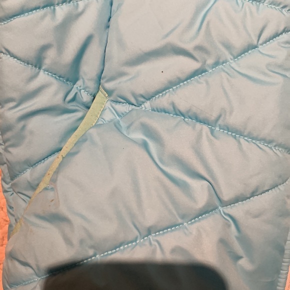 The North Face reversible turquoise puffer ski jacket girls 10 - Picture 4 of 11